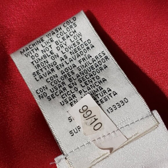 Delicates  Red Silky Nightie Slip Nightgown Negligee Large Sexy Boudoir Lingerie - Picture 5 of 5